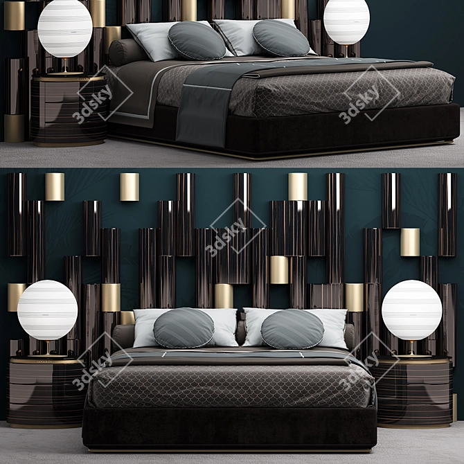 Custom-Designed Bed: Ultimate Comfort 3D model image 1