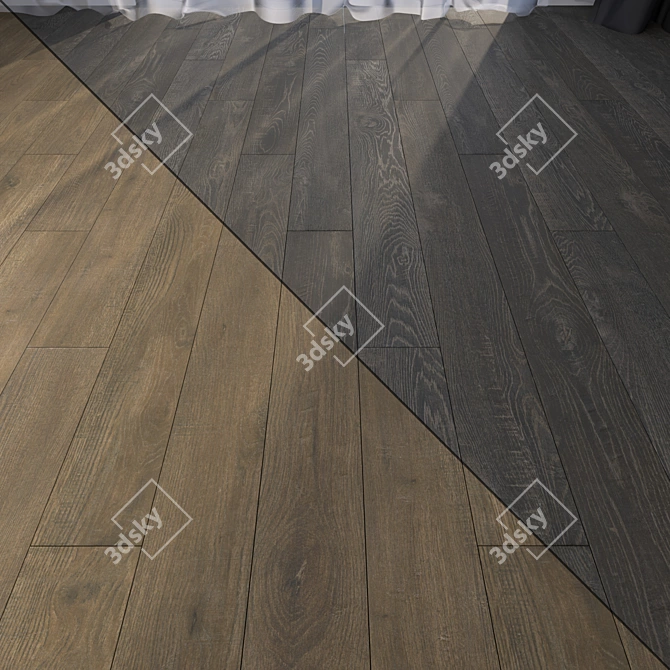 7-Piece Parquet Floor Set 3D model image 1