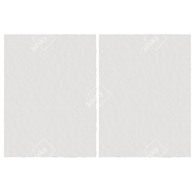 Stylish Triangle Flat-Woven Rug 3D model image 3