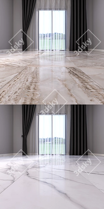 Luxury Marble Floor Set 3D model image 3