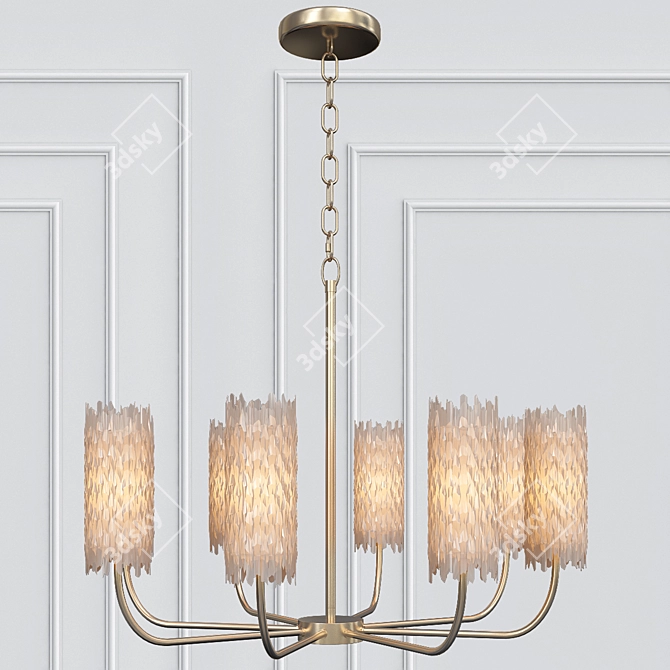 Selenite Glow 8-Light Chandelier 3D model image 1