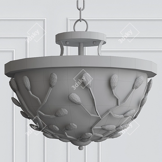Adelia Chic Semi-Flush 3D model image 3