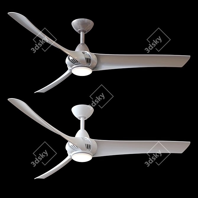 Droid Ceiling Fan: Sleek and Modern 3D model image 2