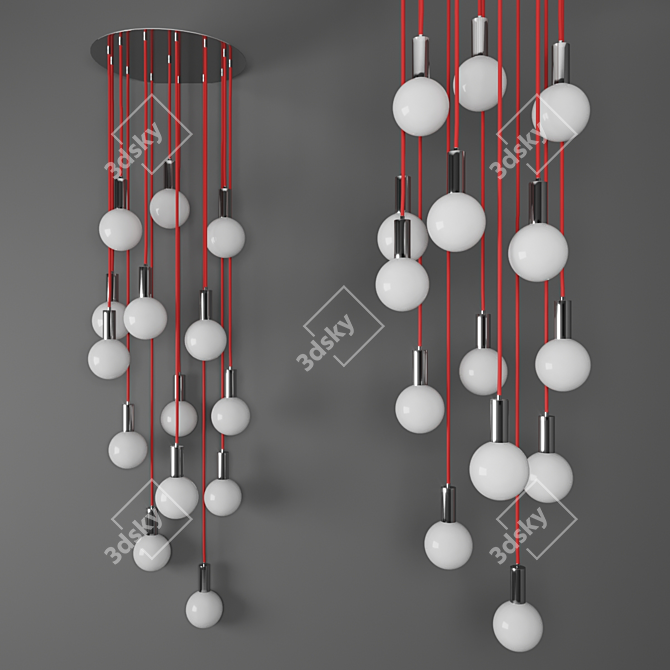 Rhea LED Pendant Light: Modern Elegance 3D model image 2