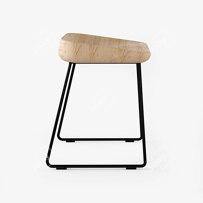 ErgoWave Stool: Comfort in Motion 3D model image 2