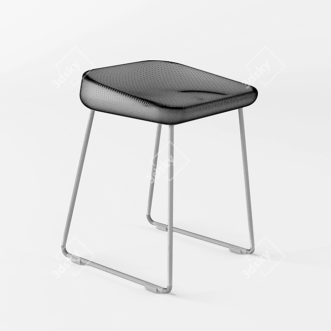 ErgoWave Stool: Comfort in Motion 3D model image 3