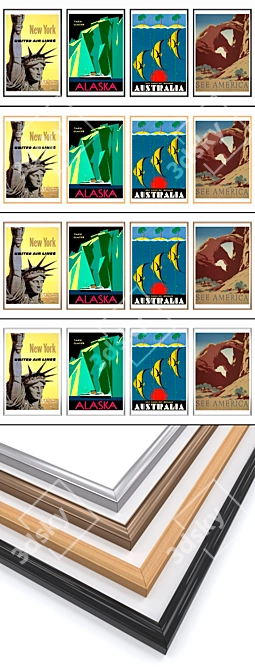 Versatile Set of Wall Paintings No. 469 3D model image 2