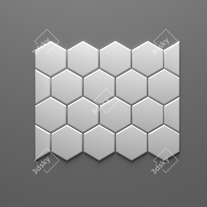 HexaBlend: Sleek & Creative Décor-Panels 3D model image 2