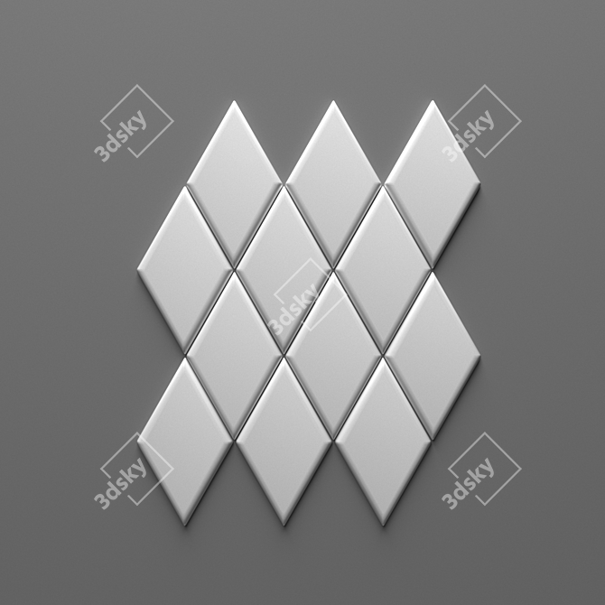Contemporary Romb Wall Tile 3D model image 2