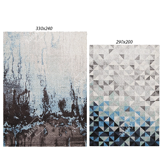 Lapis Matisse Blue Rug - Modern Elegance 3D model image 1