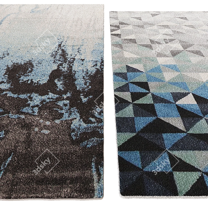 Lapis Matisse Blue Rug - Modern Elegance 3D model image 2