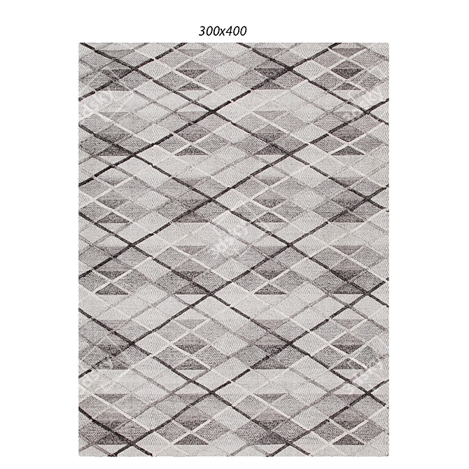 Orlando Jacquard Wool & Viscose Rug 3D model image 1