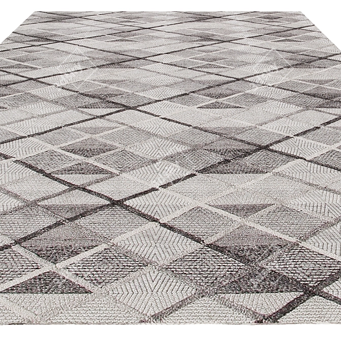 Orlando Jacquard Wool & Viscose Rug 3D model image 2