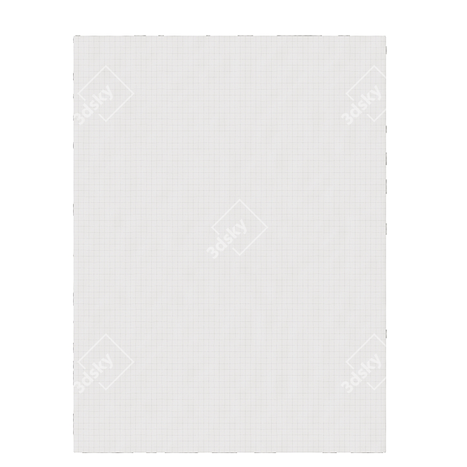 Orlando Jacquard Wool & Viscose Rug 3D model image 3