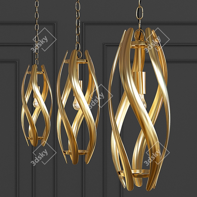 Elegant Trephine Pendant 3D model image 1