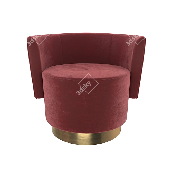 Elegant Anais Armchair by Baxter 3D model image 1