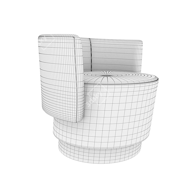 Elegant Anais Armchair by Baxter 3D model image 3
