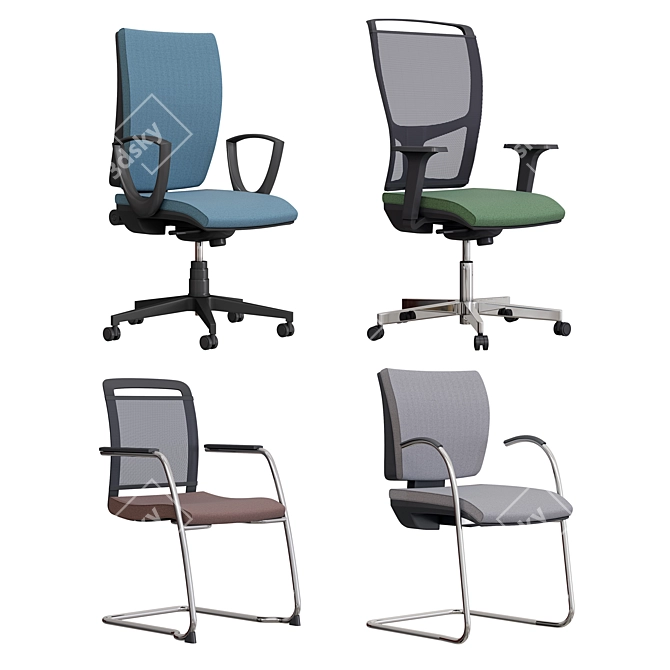 Ciak Quadrilateral Armchairs 3D model image 1