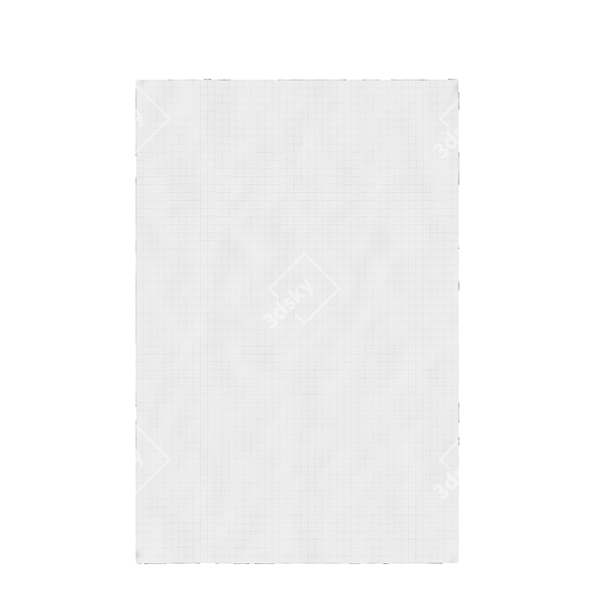 Elegant Blair Black Rug 3D model image 3