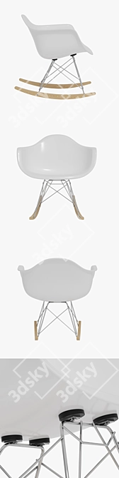 Eames Rocker: Iconic Armchair by Herman Miller 3D model image 2