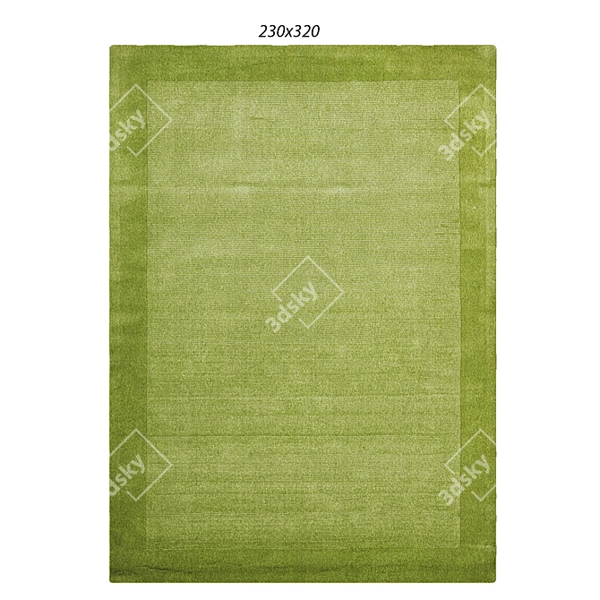 Luxor Wool Pistachio Rug 3D model image 1