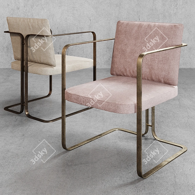Elegant Murena 02 Stool 3D model image 1