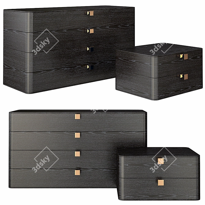 Refined Elegance: JESSE Defilé Commode 3D model image 1