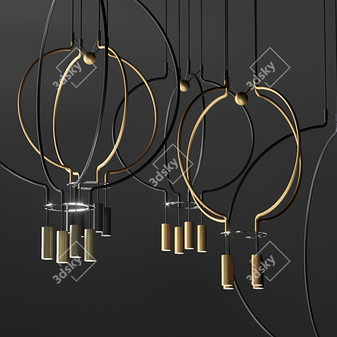 LIAISON: Articulated Chandelier Collection 3D model image 2