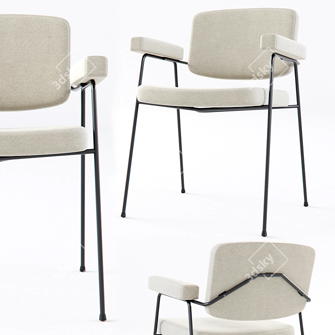 Artifort Moulin: Stylish and Compact Design 3D model image 1