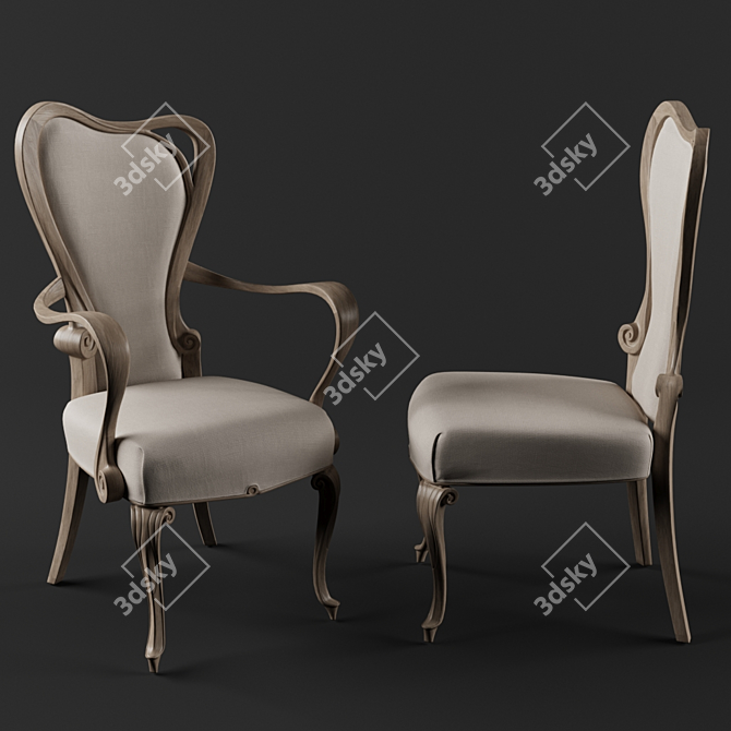 Title: Elegant CO145 Armchair for Luxurious Comfort 3D model image 2