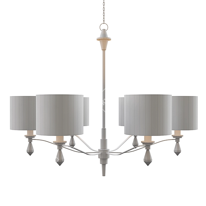 Elegant Brass Chandelier: Bonnington 3D model image 2