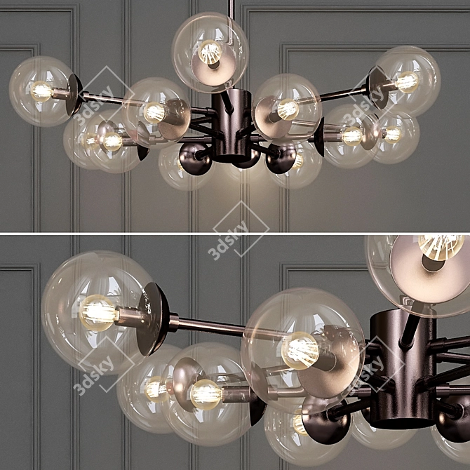 Karrington Arteriors 12-Light Glass Chandelier 3D model image 1