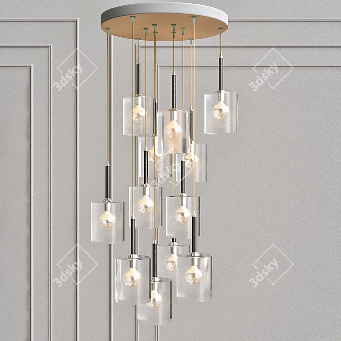 Elegant Duchess Fixed Chandelier 3D model image 1