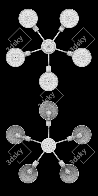Freya Anita Modern Crystal Chandelier 3D model image 3