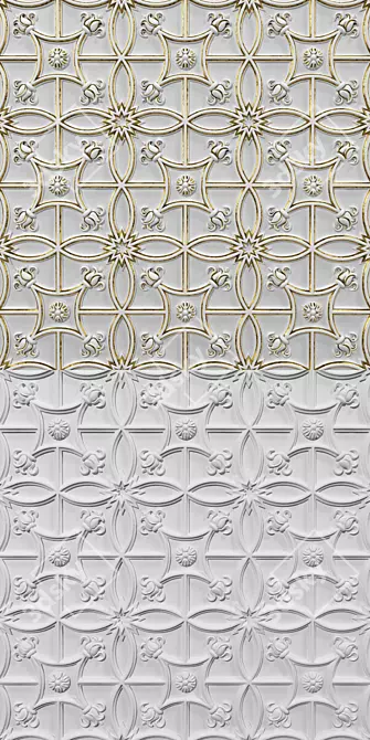 Elegant Ceiling Molding №642 3D model image 2