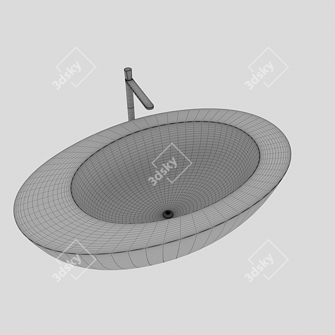 Elegant Ceramica Cielo Bath 3D model image 3