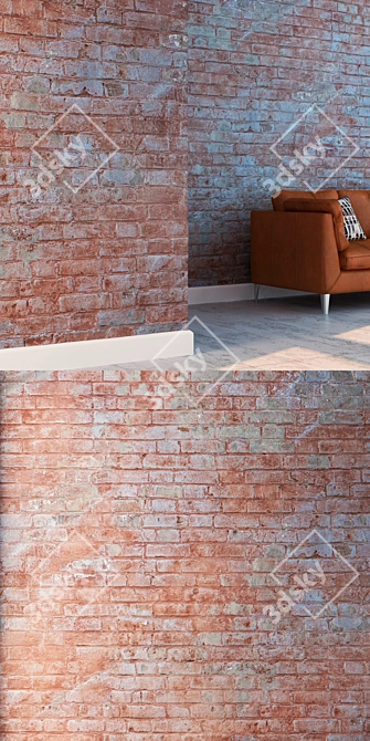 Title: Seamless HD Textured Brick Wall 3D model image 3