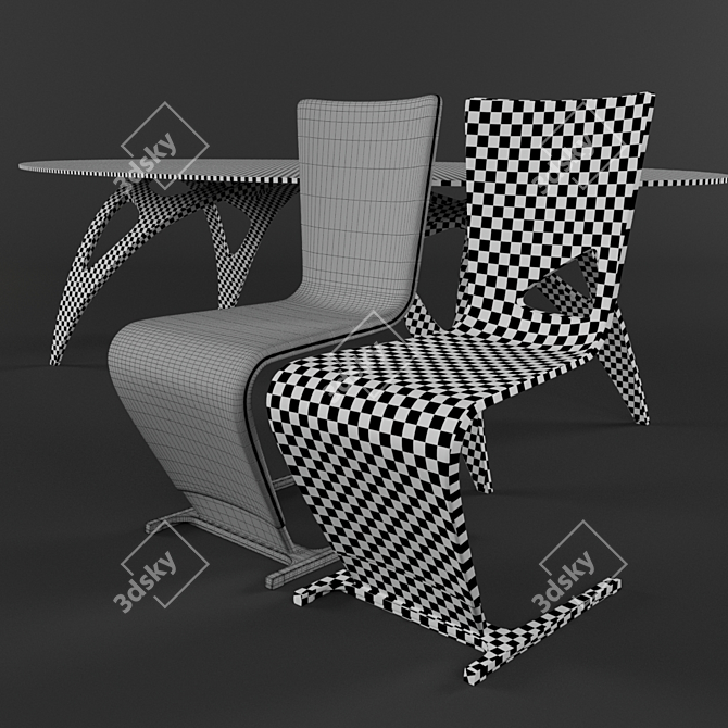 Sleek and Stylish Roche Bobois Chair 3D model image 3