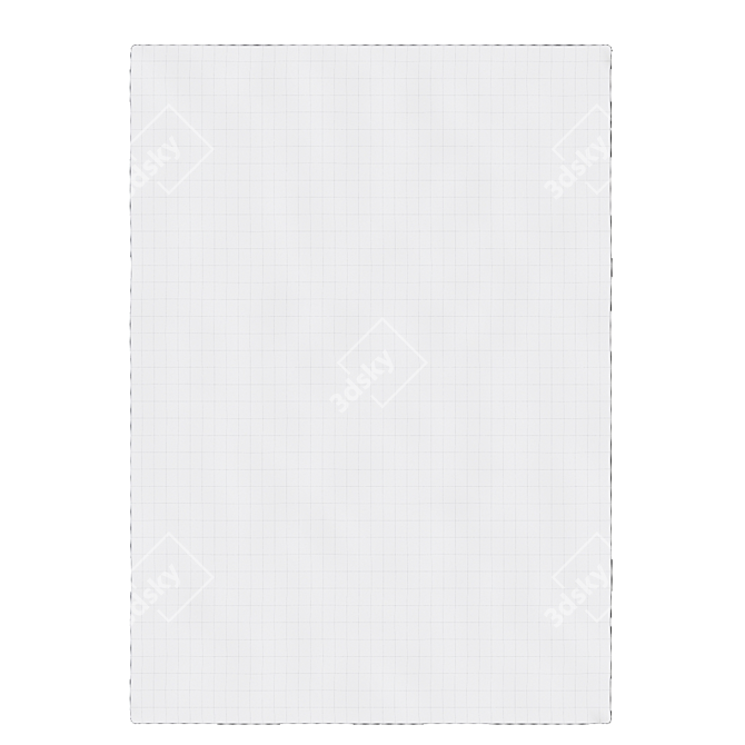 Luxurious Silk Triangle Rug 3D model image 3