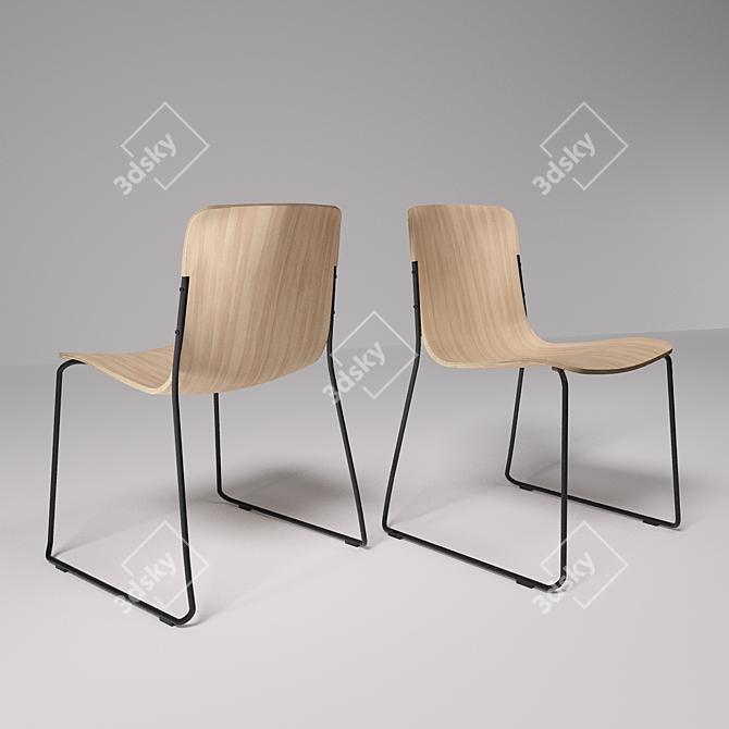 Elegant Ergonomic Johanson Chair 3D model image 1