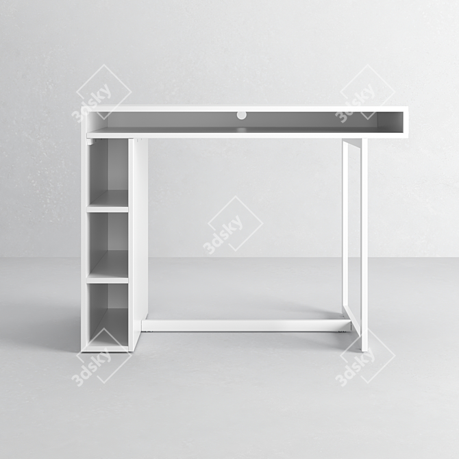 Multi-functional White Dining Table 3D model image 1