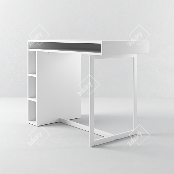 Multi-functional White Dining Table 3D model image 2