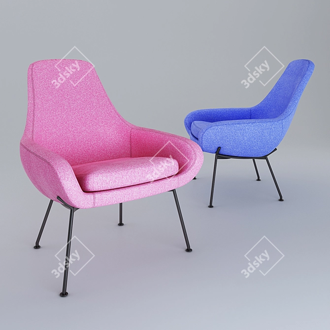 Colorful Candy Chair | Customizable Design Chair 3D model image 1