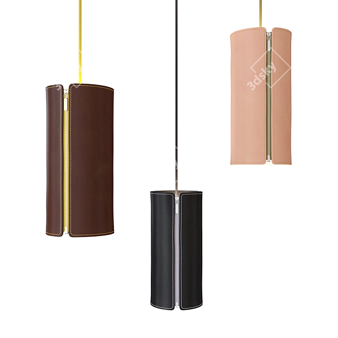 Formagenda TUBO Pendant Light: Sleek Leather Design 3D model image 1