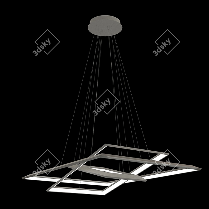 Sleek-Tilted Luchera Designer Light 3D model image 2