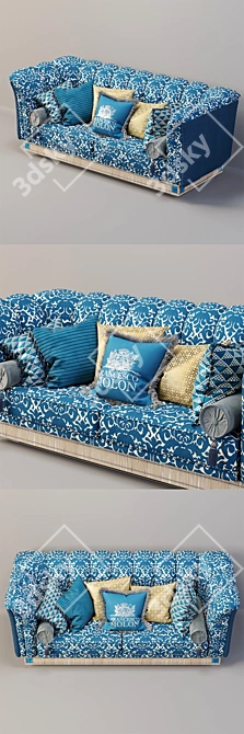 Luxury Pearl and Metal Detailed Sofa - FRANCESCO MOLON 3D model image 2