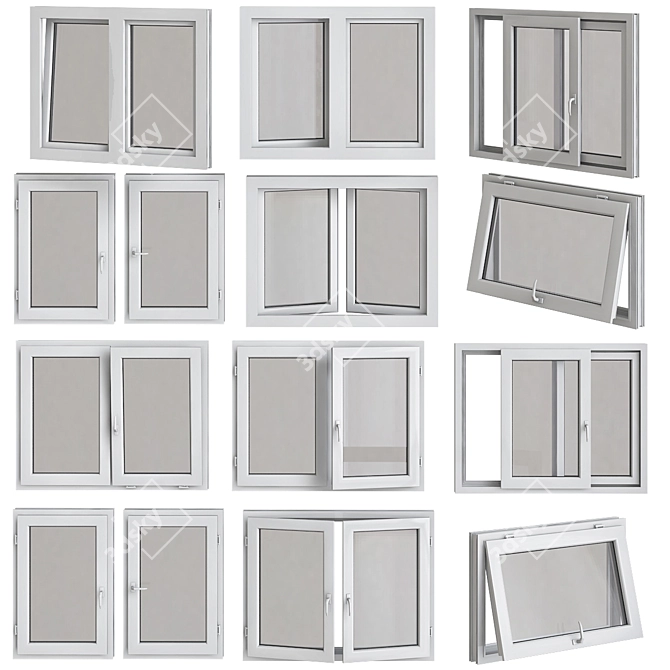 Stylish Window Collections: Enhance Your Space 3D model image 1