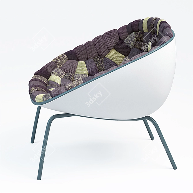 Amable Designer Lounge Chair by Paola Lenti 3D model image 2