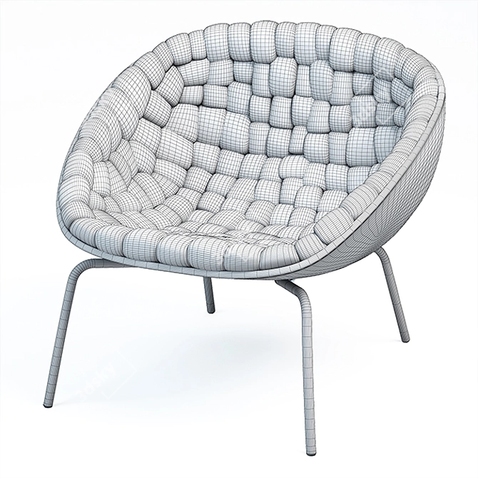 Amable Designer Lounge Chair by Paola Lenti 3D model image 3