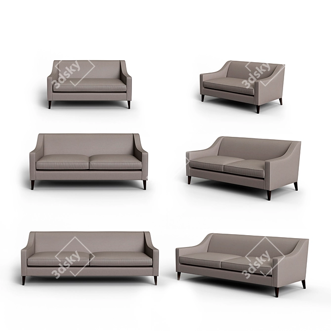 Elegant Valerie Sofa: Luxurious Comfort 3D model image 3